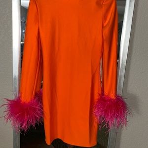 AKIRA Firestorm Feather Mini Dress